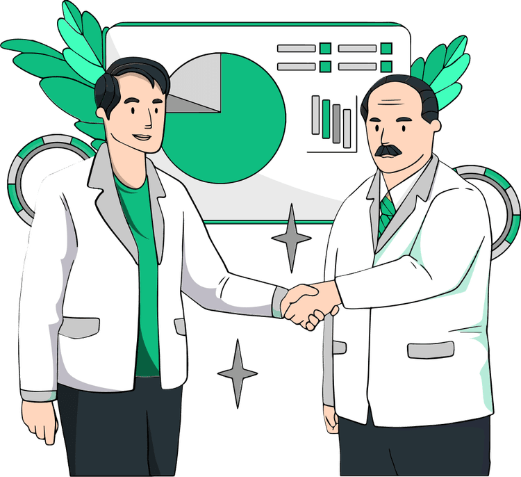 Partnership illustration showing collaboration